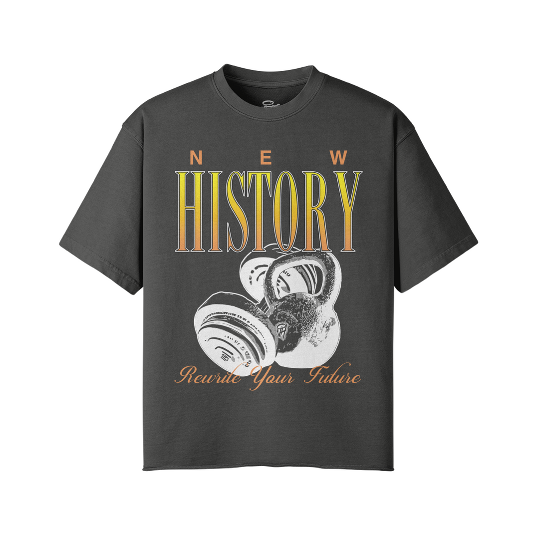 NEW HISTORY FADED RAW HEM TEE (MADE TO ORDER)