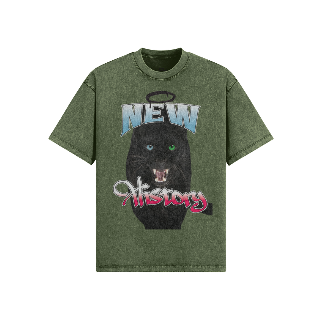 NEW HISTORY SNOW WASH PANTHER PARTY TEE (MADE TO ORDER)